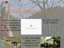 Tablet Screenshot of campingalaferme-meyrueis.com